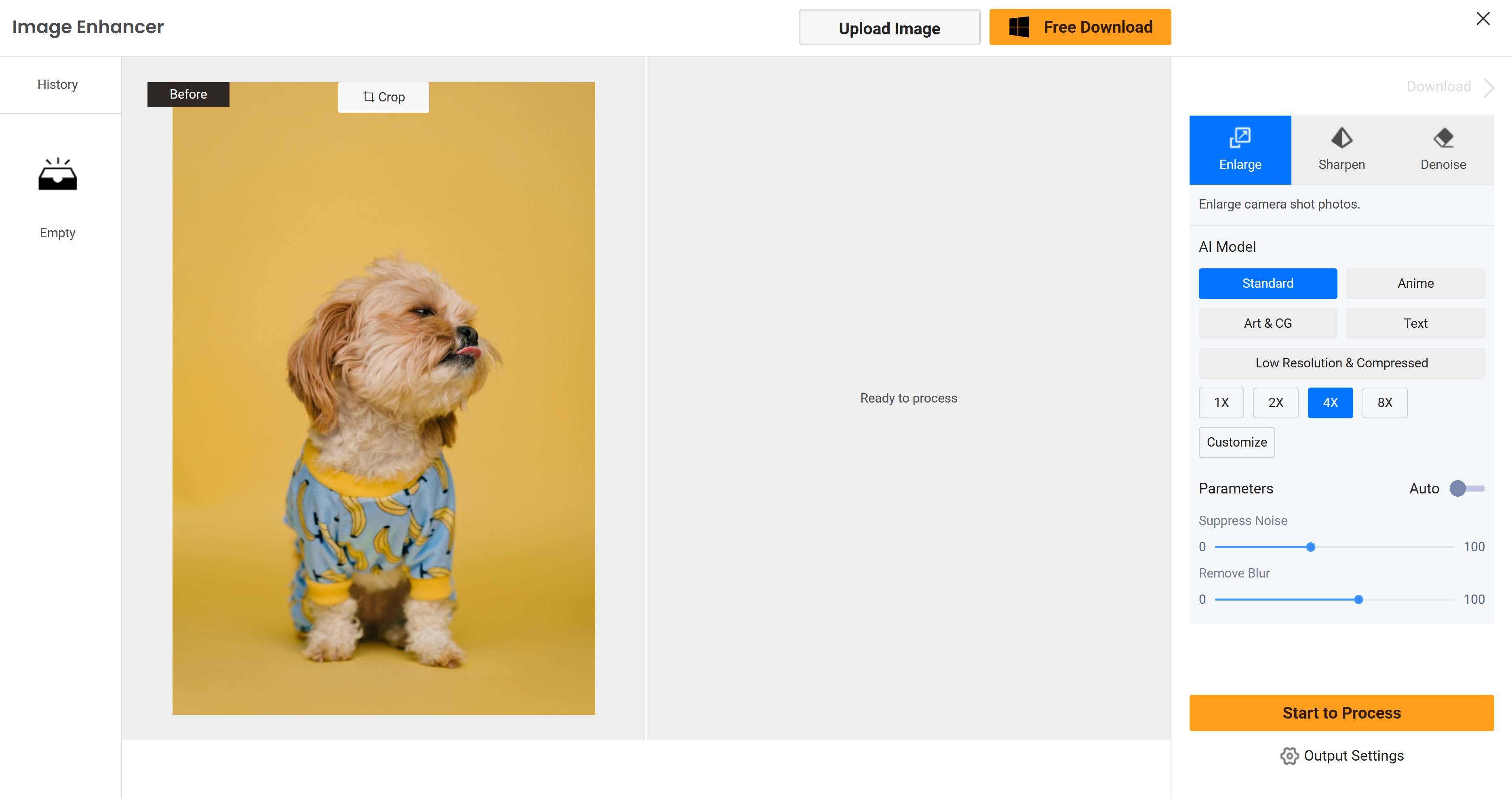 step 2 of using VanceAI Image Generator